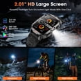 thumbnail image 4 of Smartwatch for Men with Fitness Tracker, 2.01-inch Answer/Make Calls/100+ Sport Modes, IP68 Waterproof, men's Military Smartwatch compatible with Android IPhone Devices (Black), 4 of 8