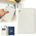 thumbnail image 2 of PU Leather Passport Holder Covers Case, Waterproof Rfid Blocking Travel Wallet Passport Holder(White), 2 of 8