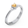 thumbnail image 3 of Birthstone Heart Ring with Shoulder Accents - Citrine (November), 3 of 4