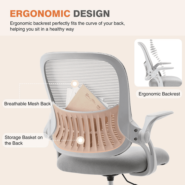 Yoyomax Mid-Back Mesh Office Computer Swivel Desk Task Chair Ergonomic Executive Chair Grey