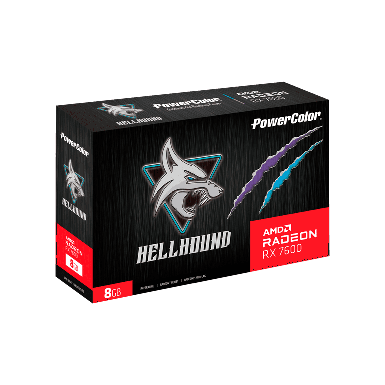 グラフィックボード・グラボ・ビデオカード PowerColor Hellhound RX 7600 8GB Amazon | Power Color AMD Radeon / RX7600 搭載 グラフィック