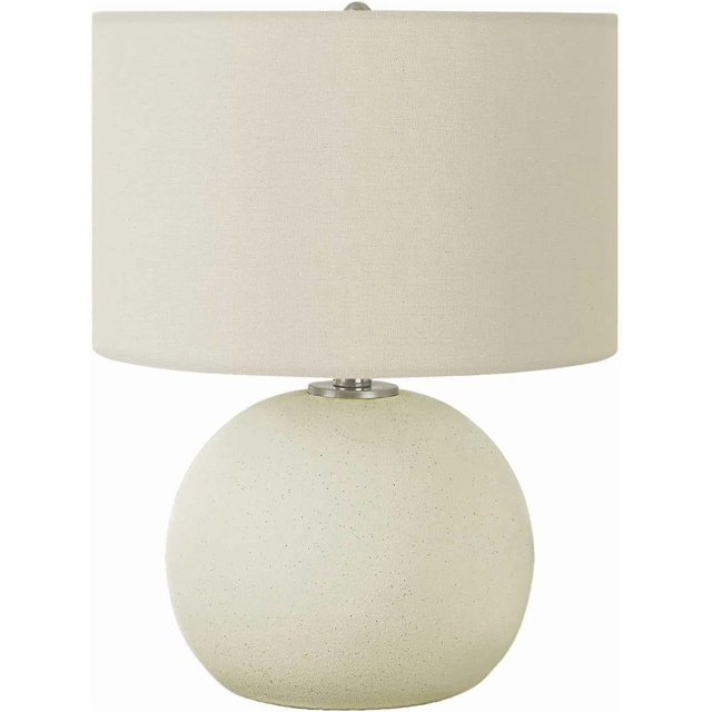 Monarch Specialties I 9630 LightingTable Lamp, Ivory/Cream Shade, Cream Ceramic, Contemporary