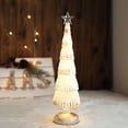 thumbnail image 4 of Opvise Glass LED Christmas Tree Lamp Lighted Tabletop Holiday Decoration Warm White Timer Battery Operated Multiple Sizes, 4 of 7