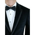 thumbnail image 5 of DTI BB Signature Men's Two Button Side-Vent Jacket Black Velvet Tuxedo Suit Black, 5 of 5