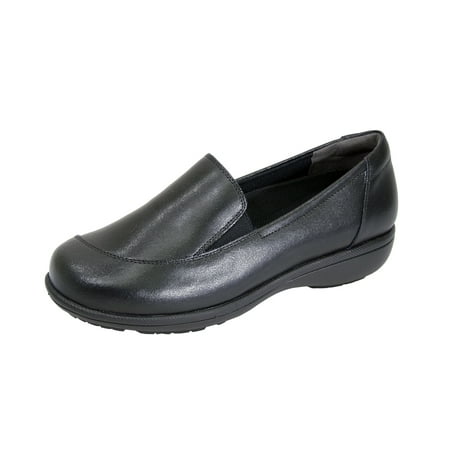 24 HOUR COMFORT Peggy Wide Width Professional Sleek Shoe BLACK (The Best Shoes For Standing Long Hours)