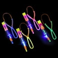 thumbnail image 5 of 5/10/20pcs LED Light Arrow Rocket Helicopter Flying Toys Kids Birthday Party Favors Gift Bag Pinata Fillers Rubber Band Catapult, 5 of 10