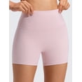 thumbnail image 4 of CRZ YOGA Butterluxe No Front Seam Biker Shorts 4" High Waisted Lounge Pilates Workout Athletic Shorts For Womens, 4 of 5
