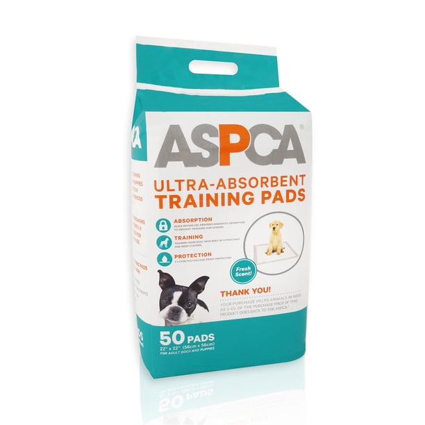 Aspca Ultra Absorbent Training Pads 22 In X 22 In 50 Count Fresh Scent Walmart Com