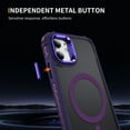 thumbnail image 2 of Magnetic for iPhone 11 Stand Case [Compatible with MagSafe] [Military Grade Drop Protection] [Lens Folded Bracket] Slim Grip Matte Shockproof with Anti-Fingerprint Phone Case,Purple, 2 of 8