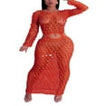 thumbnail image 1 of Robe Longue en Tricot à Manches Longues pour Plage d'Été, 1 of 6