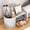 White, variant on Bxaolu Makeup Organizer, Cosmetic Desk Storage Box with Drawers Small Items Organizers for Dressing Table, Countertop, Bathroom, Vanity Holder for Brushes, Lotions, Lipstick, Perfume, Pink