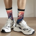 thumbnail image 6 of Xecao Ocean Seahorse Pattern Sport Socks for Women and Men Crew Socks Sporty Calf Socks Casual Socks, 6 of 6