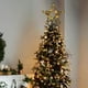 thumbnail image 1 of Iron Christmas Tree Topper Star with LED Lights, Wicker Fleecy Snowflake Design, Festive Holiday Home Decor for Indoor Xmas Party Decoration, 1 of 6
