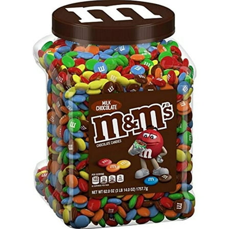 M&M'S Milk Candies Jar, Limited Edition, Chocolate, 62 Ounce