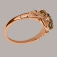 thumbnail image 4 of LBG British Made 10k Rose Gold Natural Peridot & Diamond Womens Statement Ring - 33 size options - Size 8.75, 4 of 7