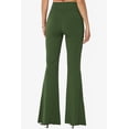 thumbnail image 2 of TheMoogan Pantalon Confortable Évasé Taille Haute Uni pour Femmes en Coton Extensible Yoga, 2 of 6