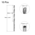 thumbnail image 2 of Uxcell 10Pack 3.45mm HSS(High Speed Steel) W6542 Drill Bits, Fully Ground Jobber 74mm Length Drill Bit, 2 of 5