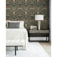 thumbnail image 4 of NextWall Charcoal & Rosewood Acanthus Floral Peel and Stick Wallpaper, 4 of 5