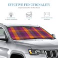 thumbnail image 3 of Bingfone Purple Yellow Buffalo Plaid Car Windshield Sunshade,Sun Foldable Sun Shield Sun Visor For Car - Small, 3 of 7
