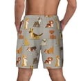 thumbnail image 4 of Uemuo Cute Dog Pattern Mens Swim Trunks Quick Dry Board Shorts with Mesh Lining, Stretch Beach Shorts Quick Dry No-Chafing Board Shorts-Medium, 4 of 9