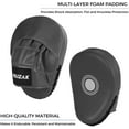 thumbnail image 7 of Kruzak Plain Focus Mitts and Boxing Gloves Set for Kickboxing and Muay Thai MMA Training - Fitness Kit with Punching Pads for Martial Arts and Karate (Gray, 12 oz), 7 of 7