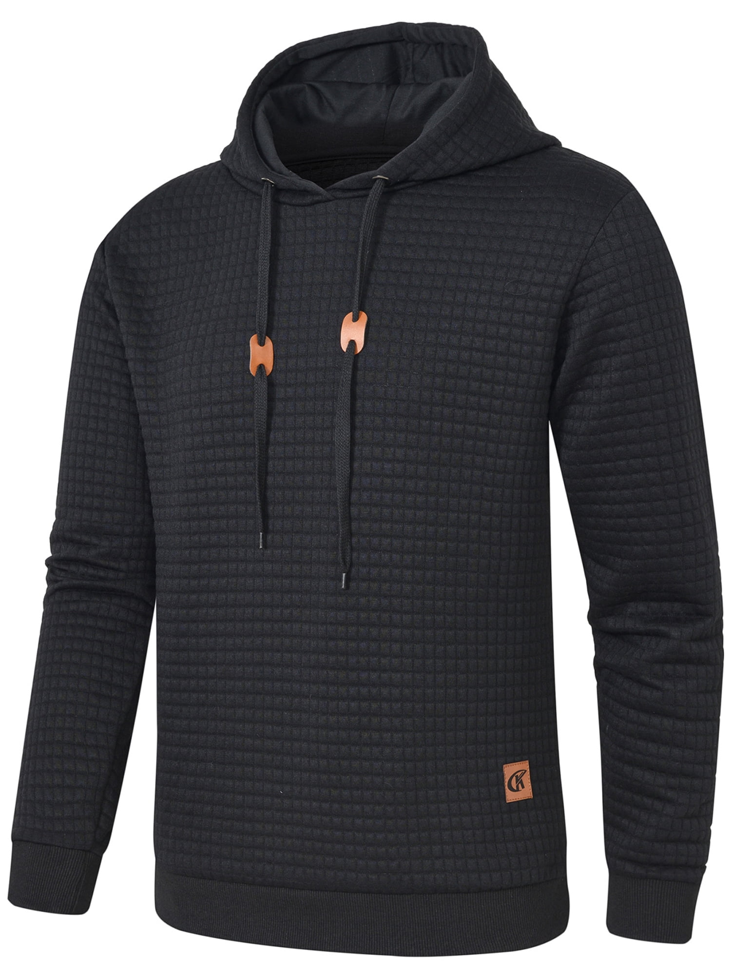 Pdbokew Men's Sports Hoodie, Casual Long Sleeve Waffle Knit