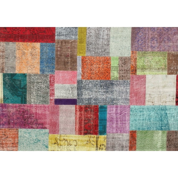Ahgly Company Machine Washable Indoor Rectangle Contemporary Cherry Red Area Rugs, 8' x 10'