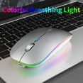 thumbnail image 2 of Timoom Souris Sans Fil Rechargeable Silencieuse 2.4G LED USB Portable avec Récepteur USB et Adaptateur Type-C, 2 of 8