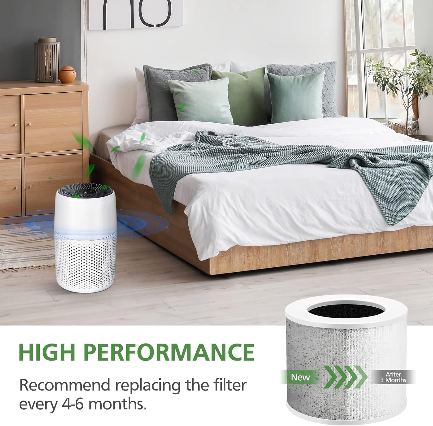 2 pack Air Purifier Filter Core Mini Replacement Filter Compatible with LEVOIT Core Mini-P Air Purifier, 3-in-1 H13 HEPA High-Efficiency Activated Carbon Replacement Filter