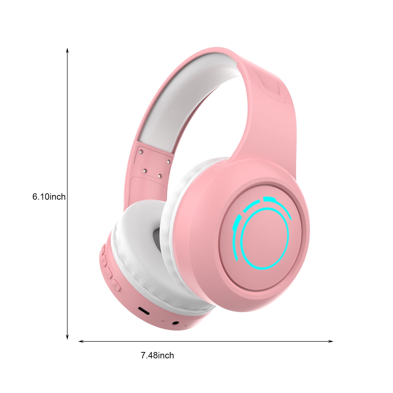 Kids Wireless Active Noise Cancelling Headphones, Bluetooth 5.4, 40H Playtime, Volume Limited 75/85/94dB, Type-C Fast Charging, Mic, Foldable for School/Travel/Airplane,Pink