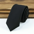 thumbnail image 3 of Black Color Clip On Tie Security Tie Doorman Steward Matte Funeral Tie SALEf, 3 of 7