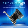 thumbnail image 4 of Kuymtek 4 puertos SATA III PCI E Express 3.0 X1 Controlador Adaptador de tarjeta de expansión 6Gbps, 4 of 8