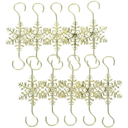 Worgeous Snowflake Ornament Hooks Decorating Fireplace 10Pcs