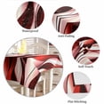 thumbnail image 6 of Red Striped Ombre Tablecloth Square Table Cloth 60x60 , Waterproof Tablecloth Outdoor Table Cloth, Modern Red Moire Geometric Washable Table Cover for Kitchen Dining Party, 6 of 8