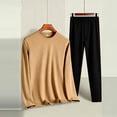 thumbnail image 4 of MOONDU Mens Thermal Underwear Set Long Johns Base Layer Fleece Lined High Stretch Crewneck 2 Piece Top Bottom Winter Warm for Cold Weather, 4 of 6