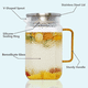 thumbnail image 2 of Jarra Vidrio Para Agua C/tapa Para Refrigerador Cristal 2l Xtellar transparente, 2 of 4