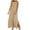 Clearance-Khaki, variant on Fartey Cotton Linen Maxi Dress for Women Summer Sleeveless Spaghetti Strap Dress Loose Flowy Side Split Dress Casual Vacation Solid Color Beach Sundresses Brown S-2XL