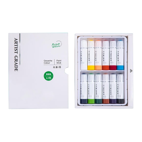 Yihuala Soft Gouache Paint Sticks Drawing Graffiti Art Washable for Students Artists Painter