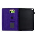 thumbnail image 4 of Embossed Folio Flip Smart Case Cover for iPad 5th Gen 9.7" 2017/iPad 6th Gen 9.7" 2018, Premium PU Leather Kickstand Card Slots Magnetic Auto Sleep / Wake with Pen Slot Case, Purple, 4 of 5
