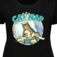 thumbnail image 4 of Inktastic Cat Nap Cute Sleeping Cat Women's Plus Size T-Shirt, 4 of 5