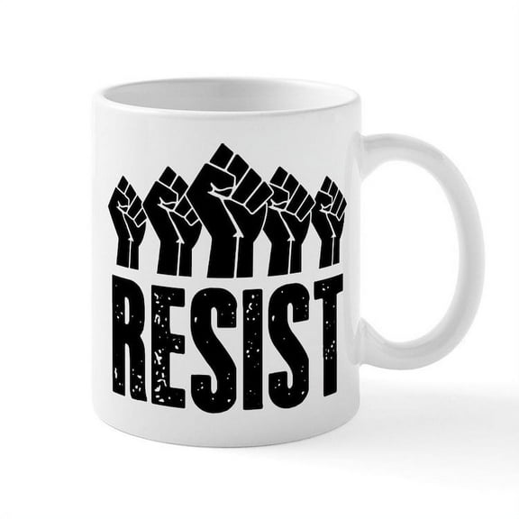 CafePress - Resist Mug - 11 oz Ceramic Mug - Novelty Coffee Tea Cup