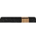 thumbnail image 5 of Faux Marble & Walnut Tv Stand, 4 Storage Drawers, Accommodates 88" Tvs, Black Chic Living Room Furniture Stylish Stand With Walnut, Up To Tv, Furnishing Option Accessory Piece, 5 of 6