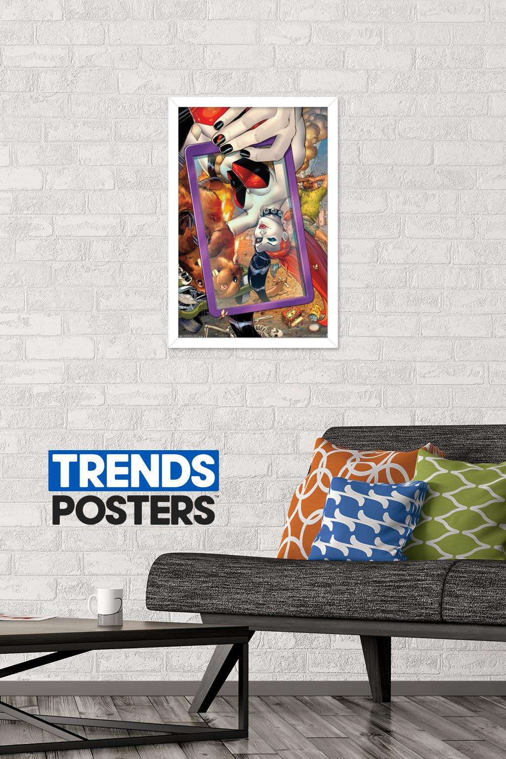 DC Comics - Harley Quinn - Selfie Wall Poster, 14.725" x 22.375", Framed