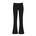 thumbnail image 7 of SNKSDGM Women's Plus Black Pants for Women Work Casual Plus Sweatpants Women Baggy Wide Leg Women's Fashion Casual Solid Color Knitted Yoga Pants Comfortable Low Rise Slim Slim Tracksuit Pants, 7 of 7