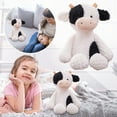 thumbnail image 2 of Peluche de animal de peluche, vaca de dibujos animados, peluches suaves para niños, 2 of 8