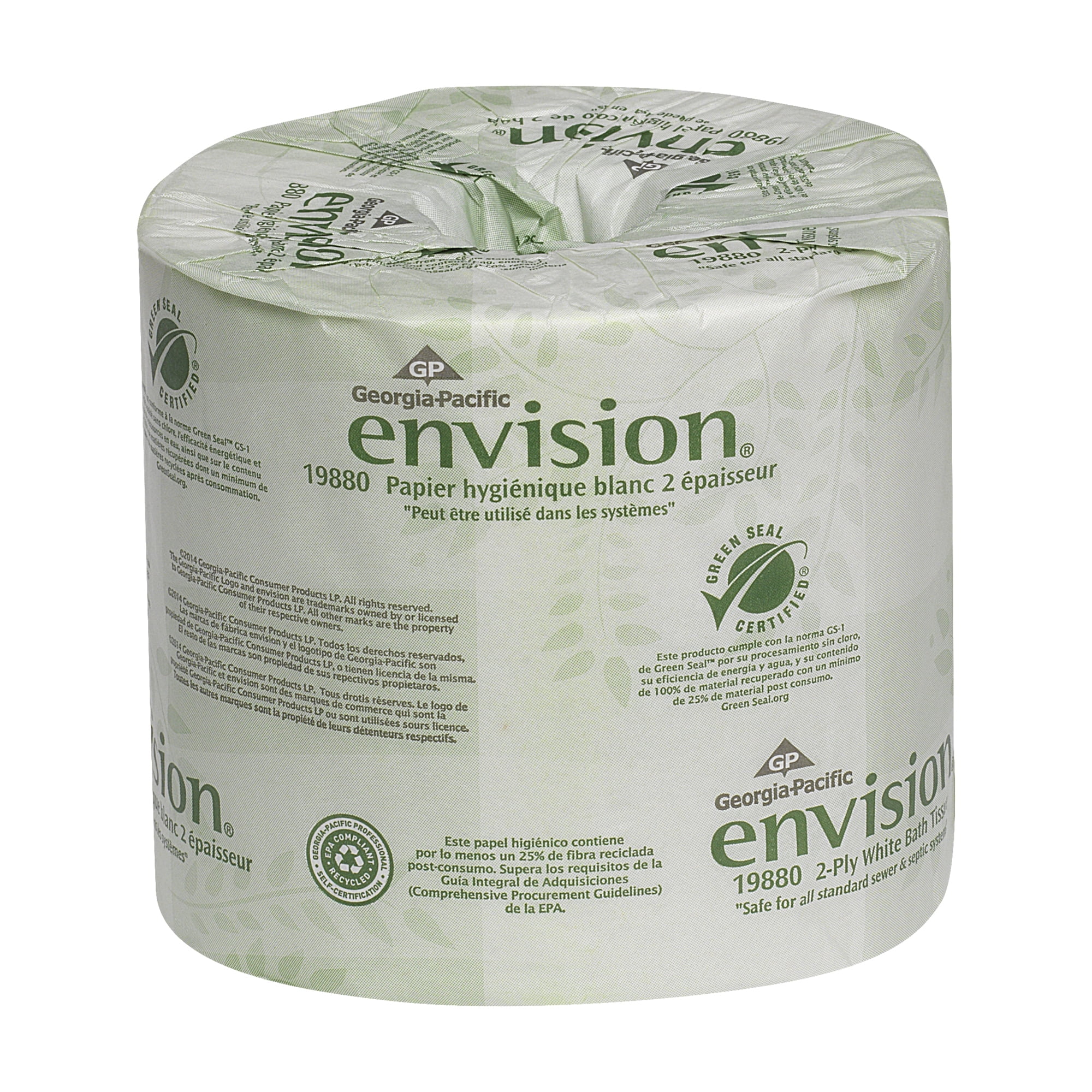 Pacific Blue Basic 2-Ply Toilet Paper, 550 Sheets/Roll, 80 Rolls/Carton, GPC1988001