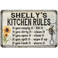 thumbnail image 1 of Shelly's Kitchen Rules Chic Sign Vintage Decor 16 x 24 Matte Finish Metal 116240032297, 1 of 1