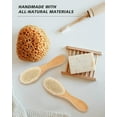 thumbnail image 3 of OPALESQUE 2 Pzas Cepillo para el Cabello Del Bebé, con Mango de Madera, Cerdas de Cabra Suaves Naturales, Cepillo de Cuna para Recién Nacidos y Niños Pequeños, 3 of 7