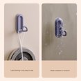 thumbnail image 7 of Walbest 1pc Carbon Steel Punch-free Hook, Self Adhesive Wall Mount Hanger Heavy Duty Rugged Hook for Robe Coat Towel, Strong Sticky Hanging Hook for Doors Kitchen Bathrooms Office, 7 of 7