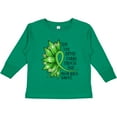 thumbnail image 3 of Inktastic Mental Health Awareness Green Sunflower Ribbon Boys or Girls Long Sleeve Toddler T-Shirt, 3 of 5